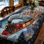 Snowy Train Voyage Table Runner