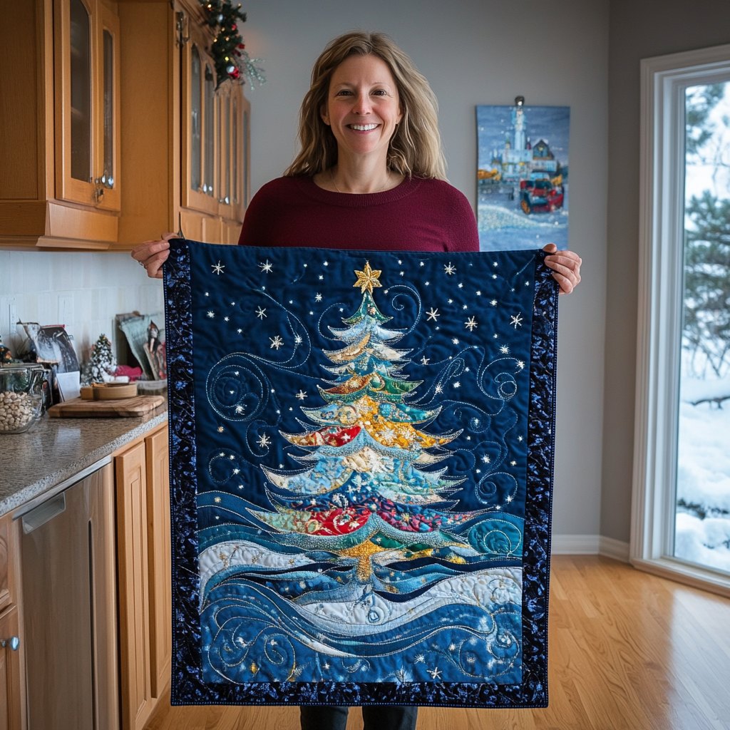Snowy Tree Table Runner