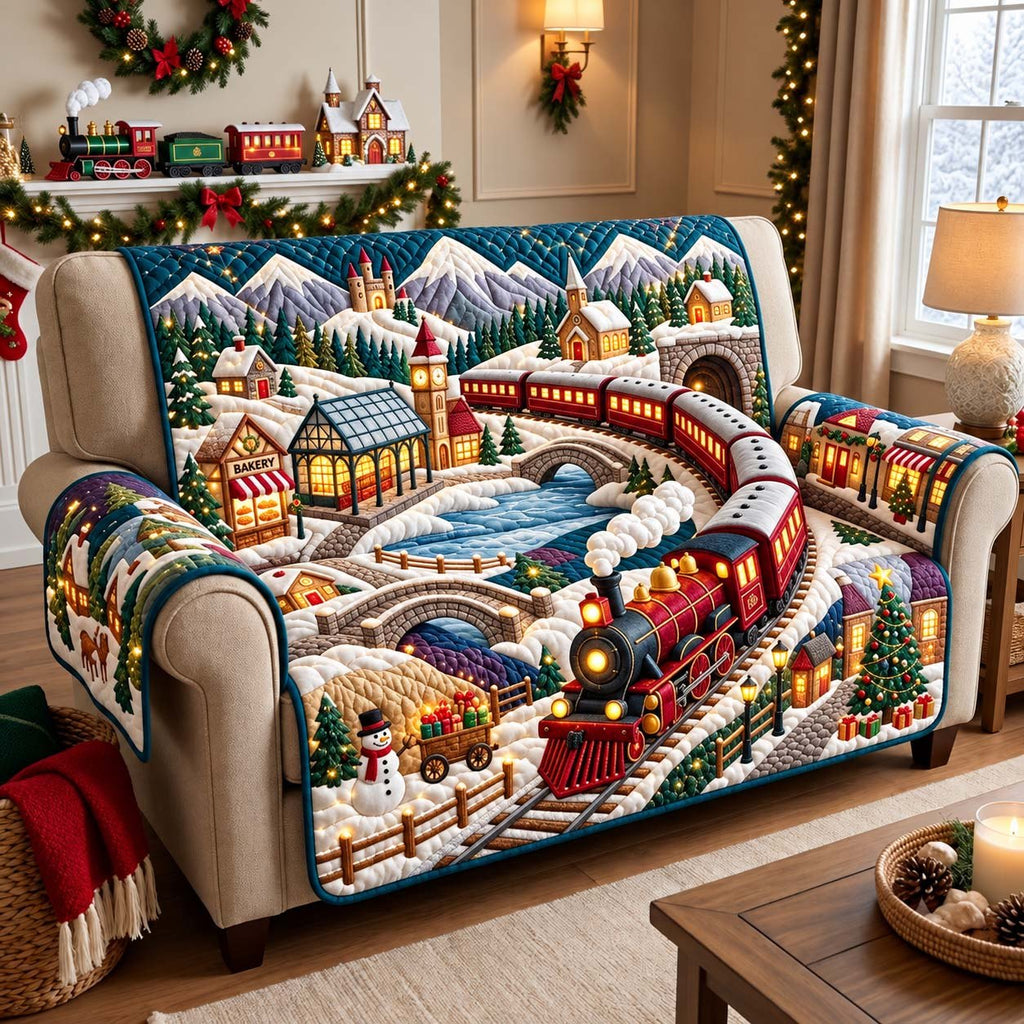 Snowy Village Express Sofa Cover