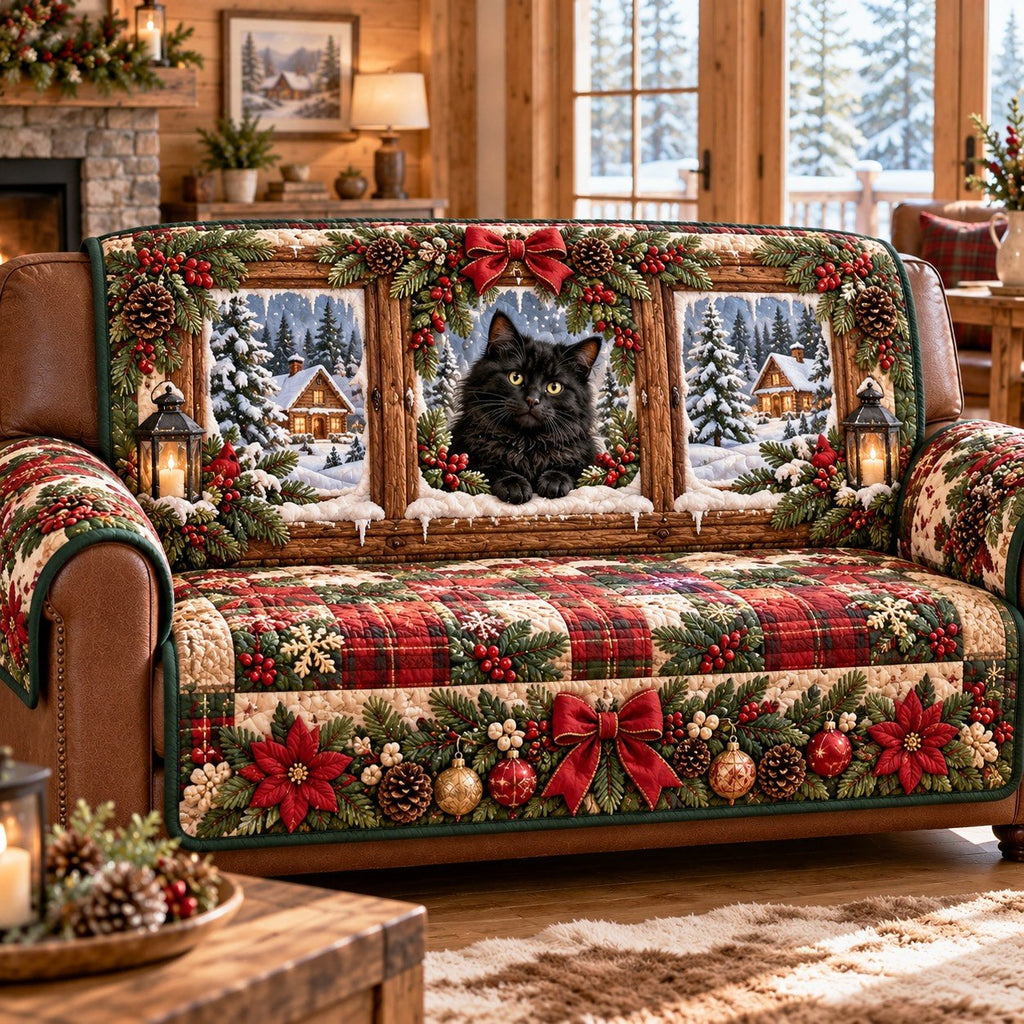 Snowy Window Sofa Cover