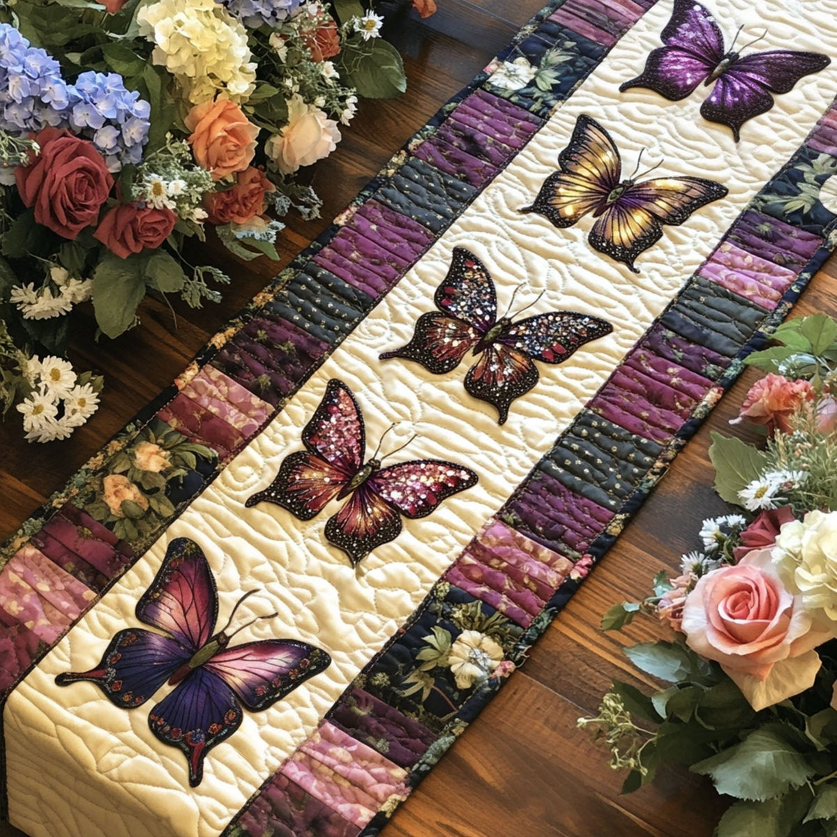 Soft Butterfly Breeze Table Runner