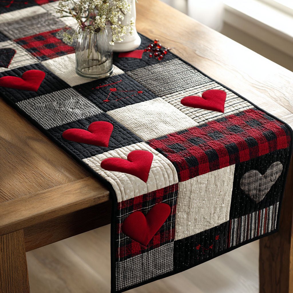 Soft Heart Blocks Table Runner