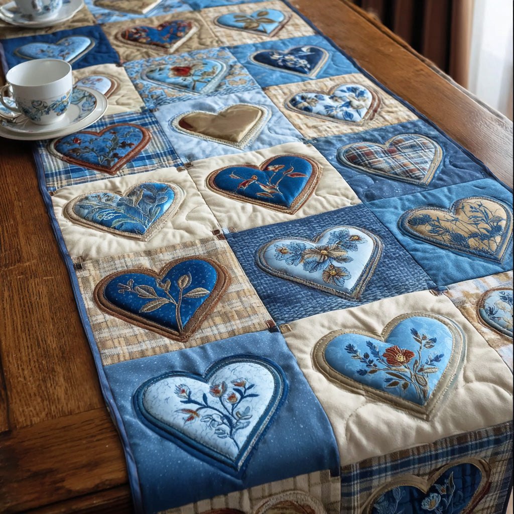Soft Hearts Table Runner