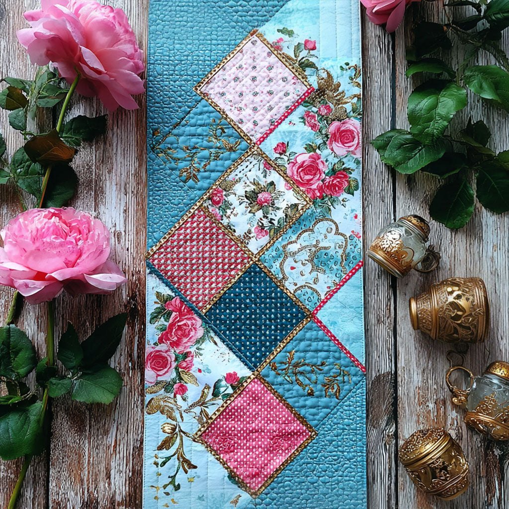 Soft Morning Roses Table Runner