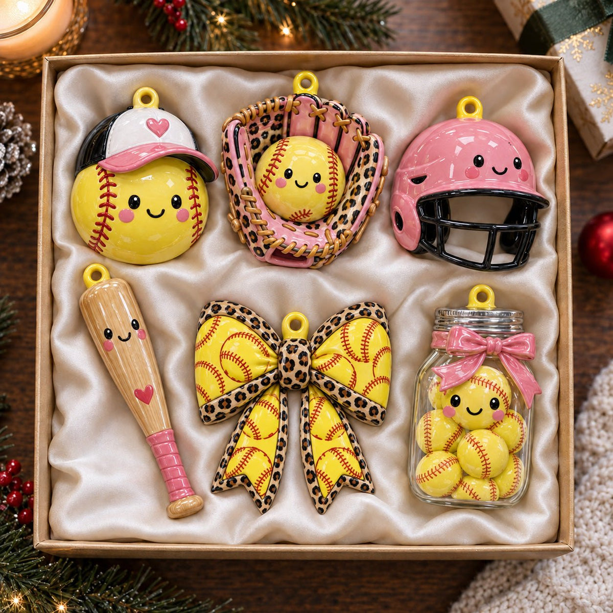 Softball Mom Ornament Gift Set