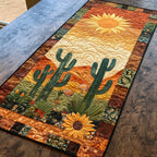 Cactus and Sunflower at Golden Sunset Table Runner