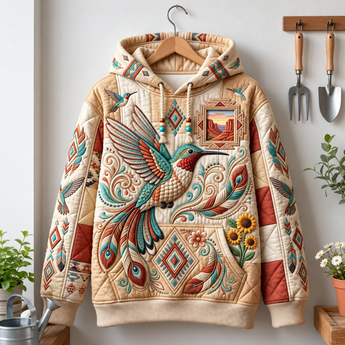 Southwestern Eagle hoodie, all-over print