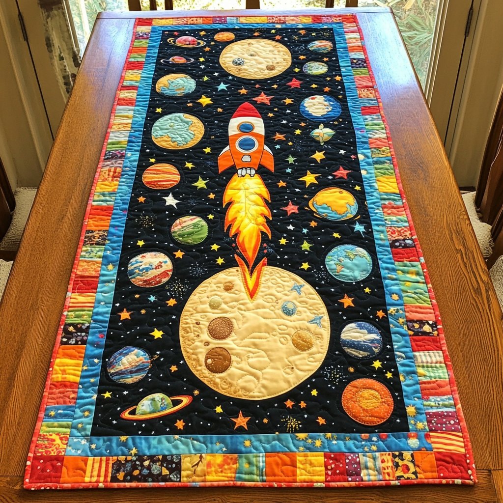 Space Rocket Table Runner