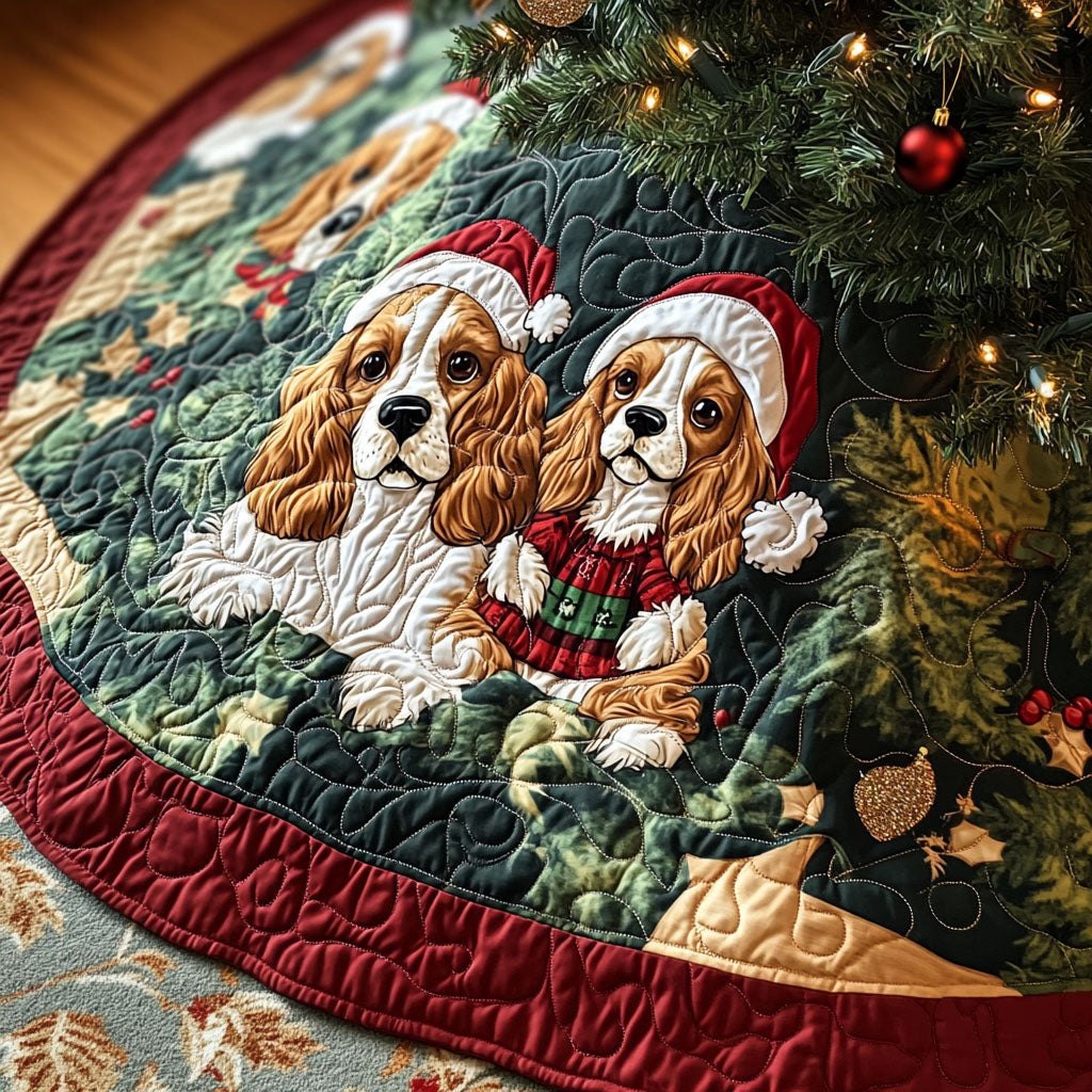 Spaniel Wishes Christmas Tree Skirt