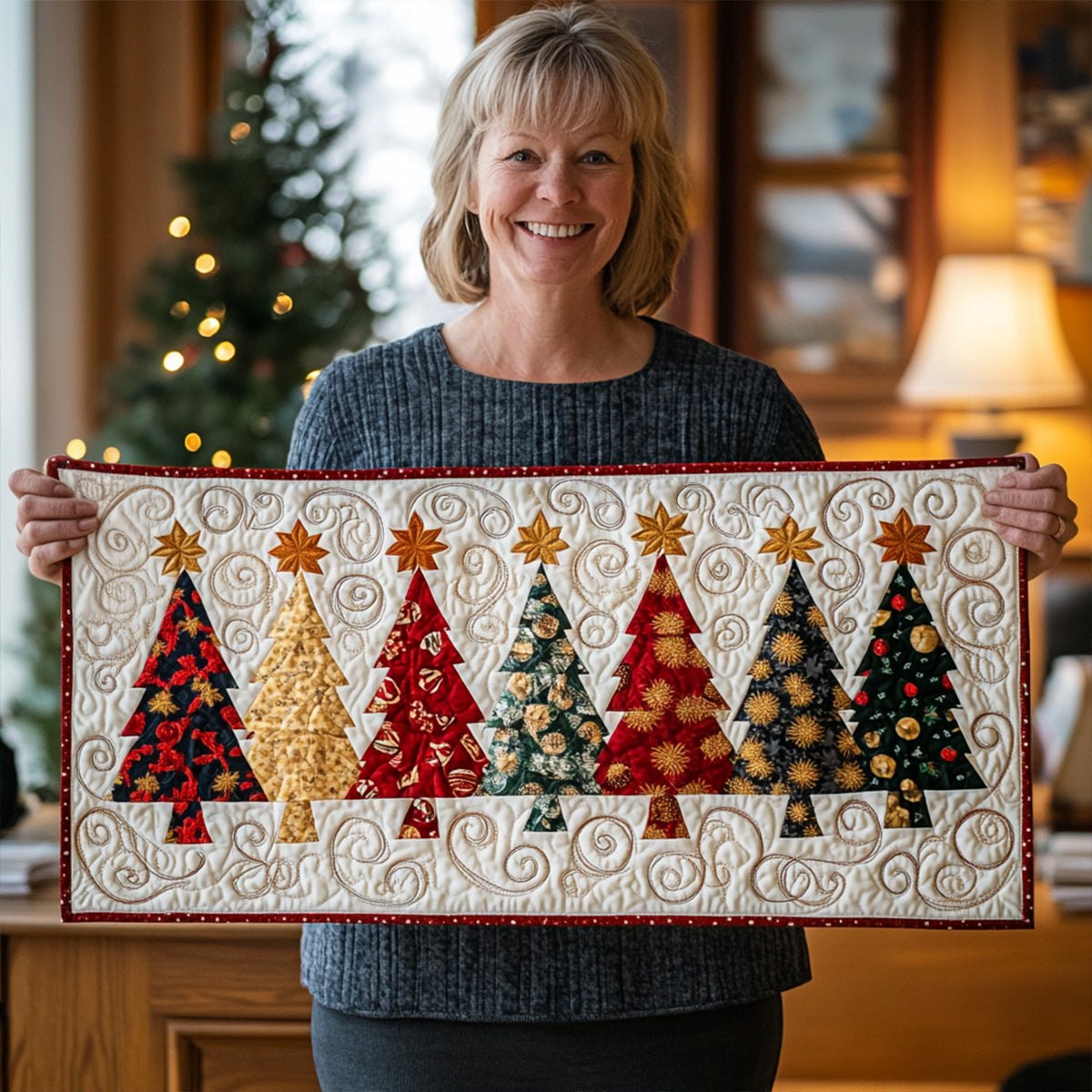 Sparkling Tree Lane Table Runner