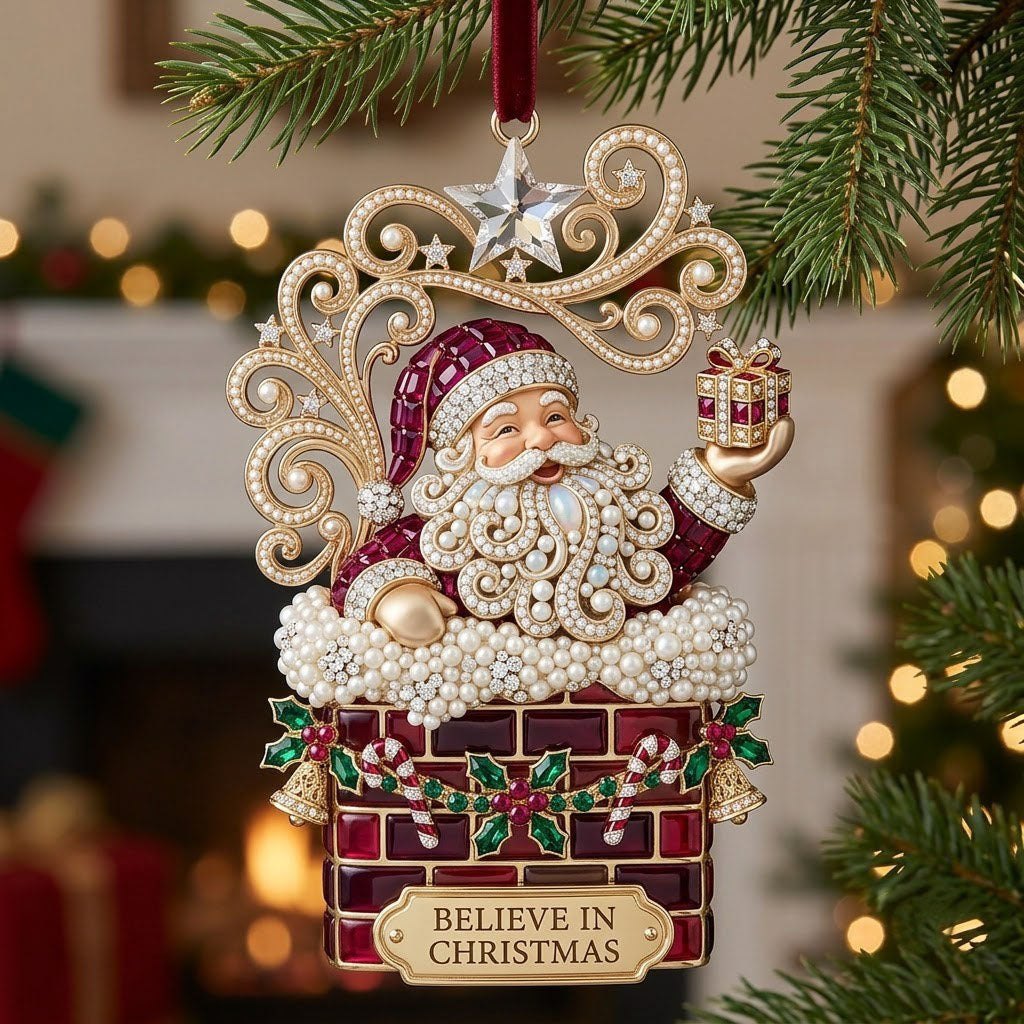 Believe in Christmas Chimney Christmas Ornament
