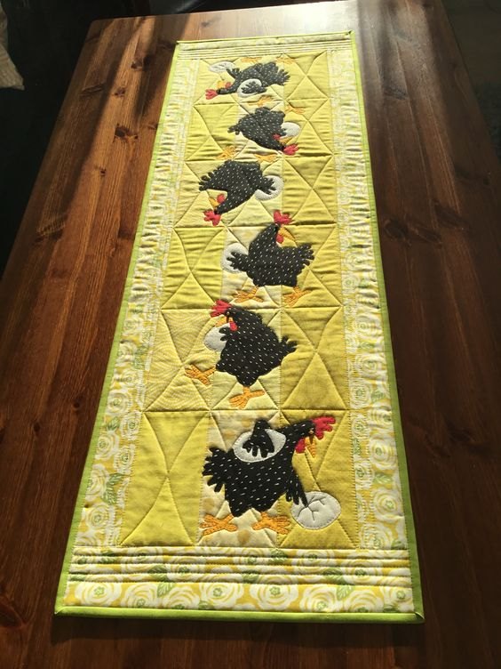 Speckled Hen Egg Citing Table Runner