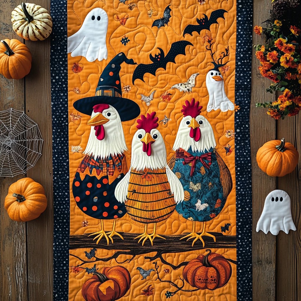 Spooky Chicken Table Runner