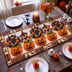 Jack O Lantern Row Table Runner