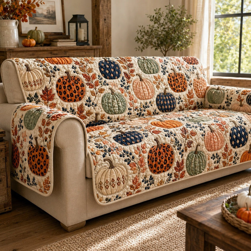 Spotted Pumpkins Sofa Cover