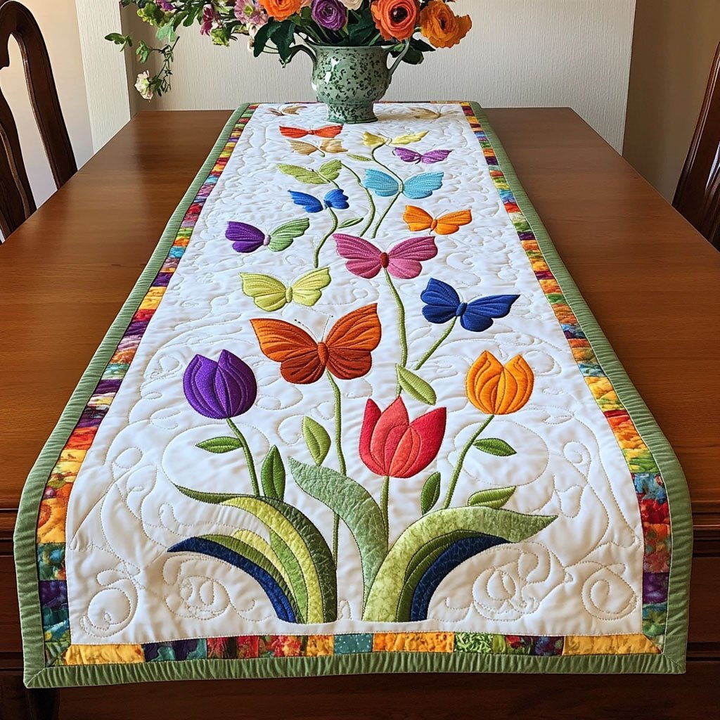 Spring Butterfly Meadow Table Runner