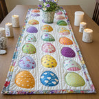 Easter Eggs on Cream Stripes Table Runner