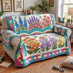 Spring Garden Hummingbirds Sofa Cover