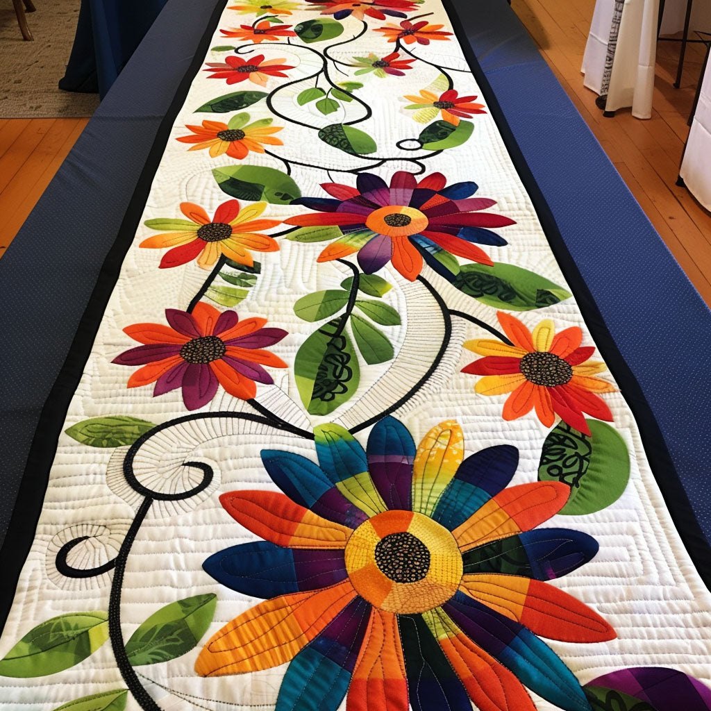 Spring Vine Blossoms Table Runner