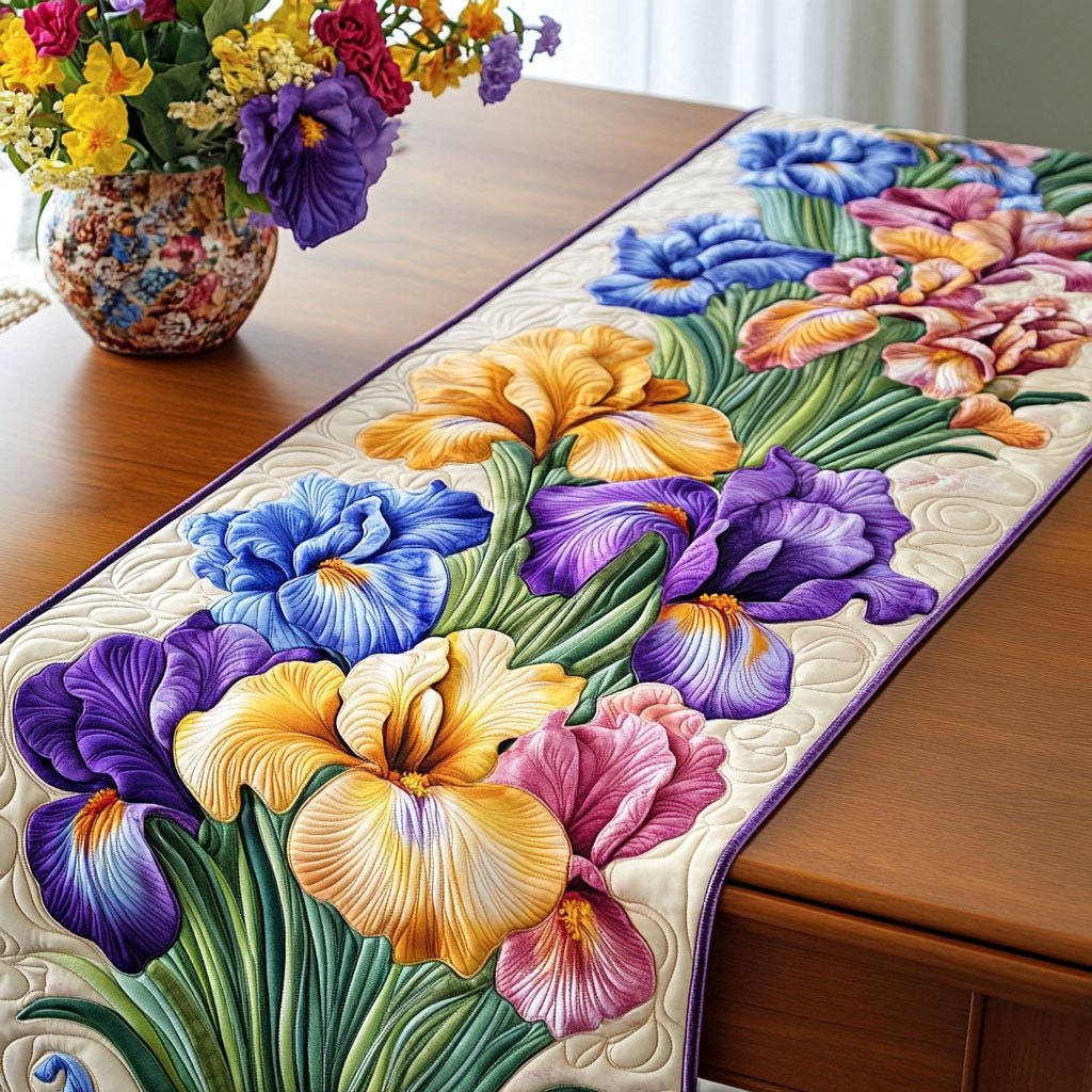 Springtime Iris Dance Table Runner