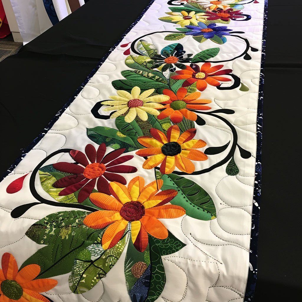 Springtime Floral Table Runner