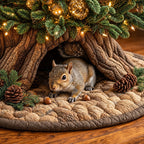 Squirrel Den Christmas Tree Skirt