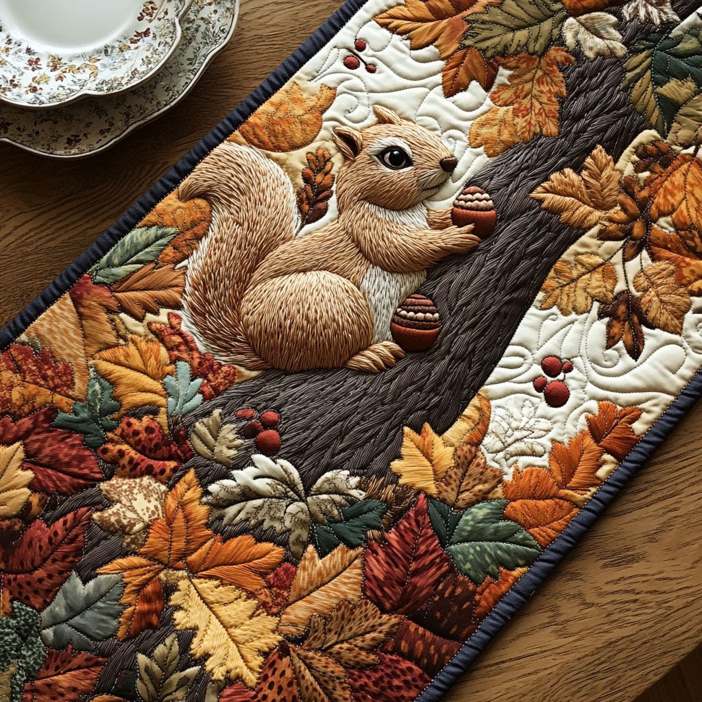 Squirrel Harvest Table Runner