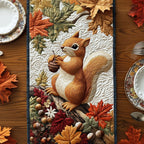 Squirrels Autumn Playground Table Runner