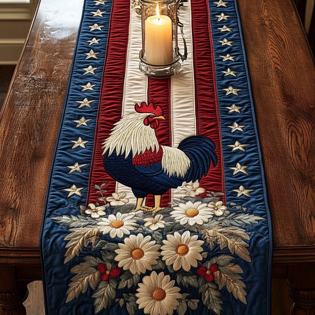 Star Rooster Table Runner