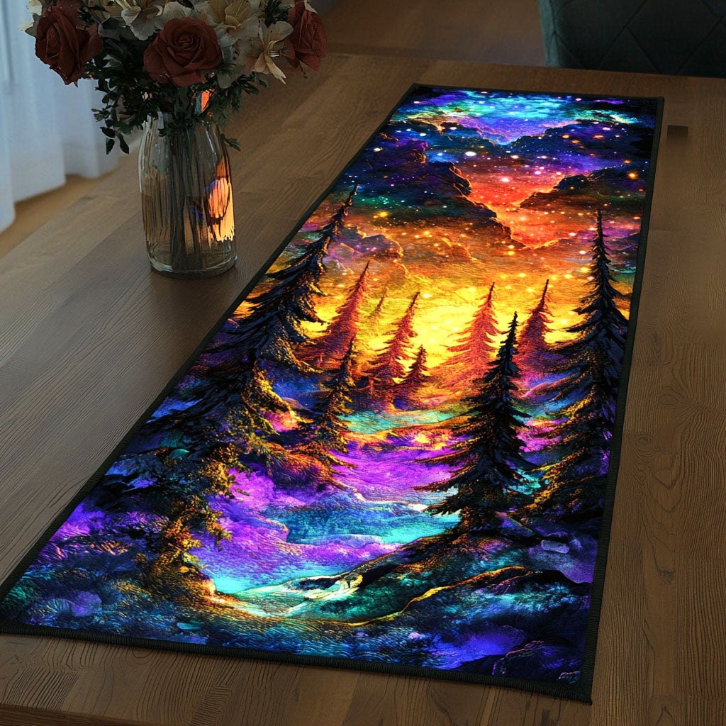 Starlit Pinescape Table Runner