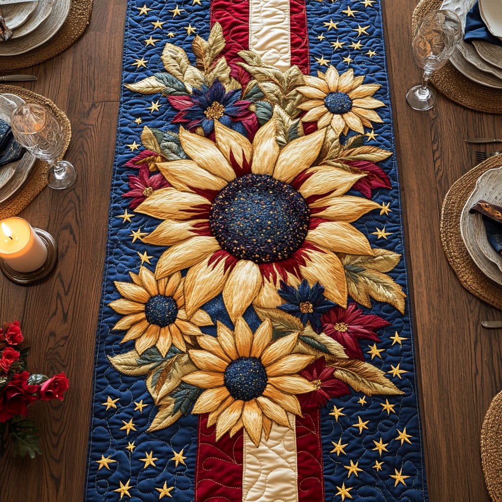 Starry Bloom Table Runner