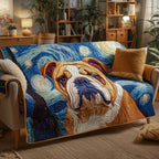Starry Bulldog Night Sofa Cover
