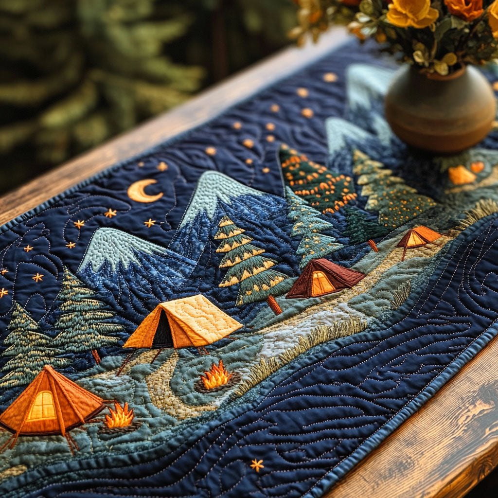Starry Camp Night Table Runner