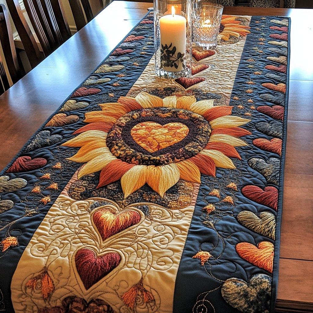 Starry Petals Table Runner