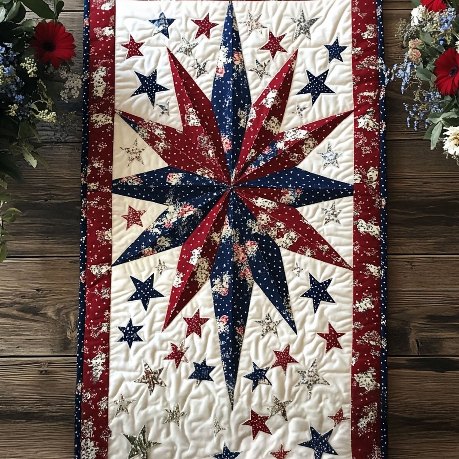 Stars and Fireworks Place Table Runner