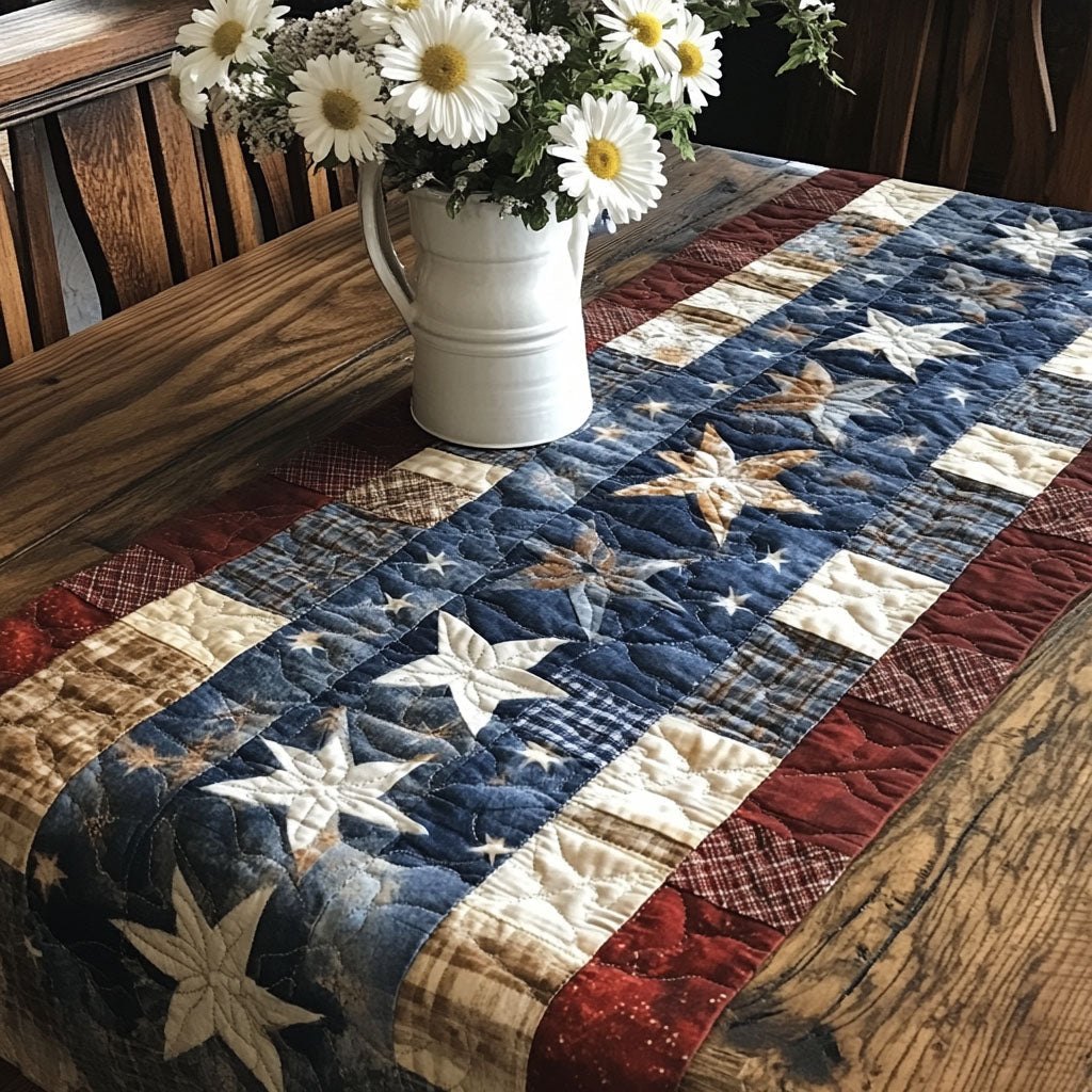 Stars and Stripes Patchwork Table Runner