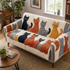 Stately Feline Chorus Sofa Cover