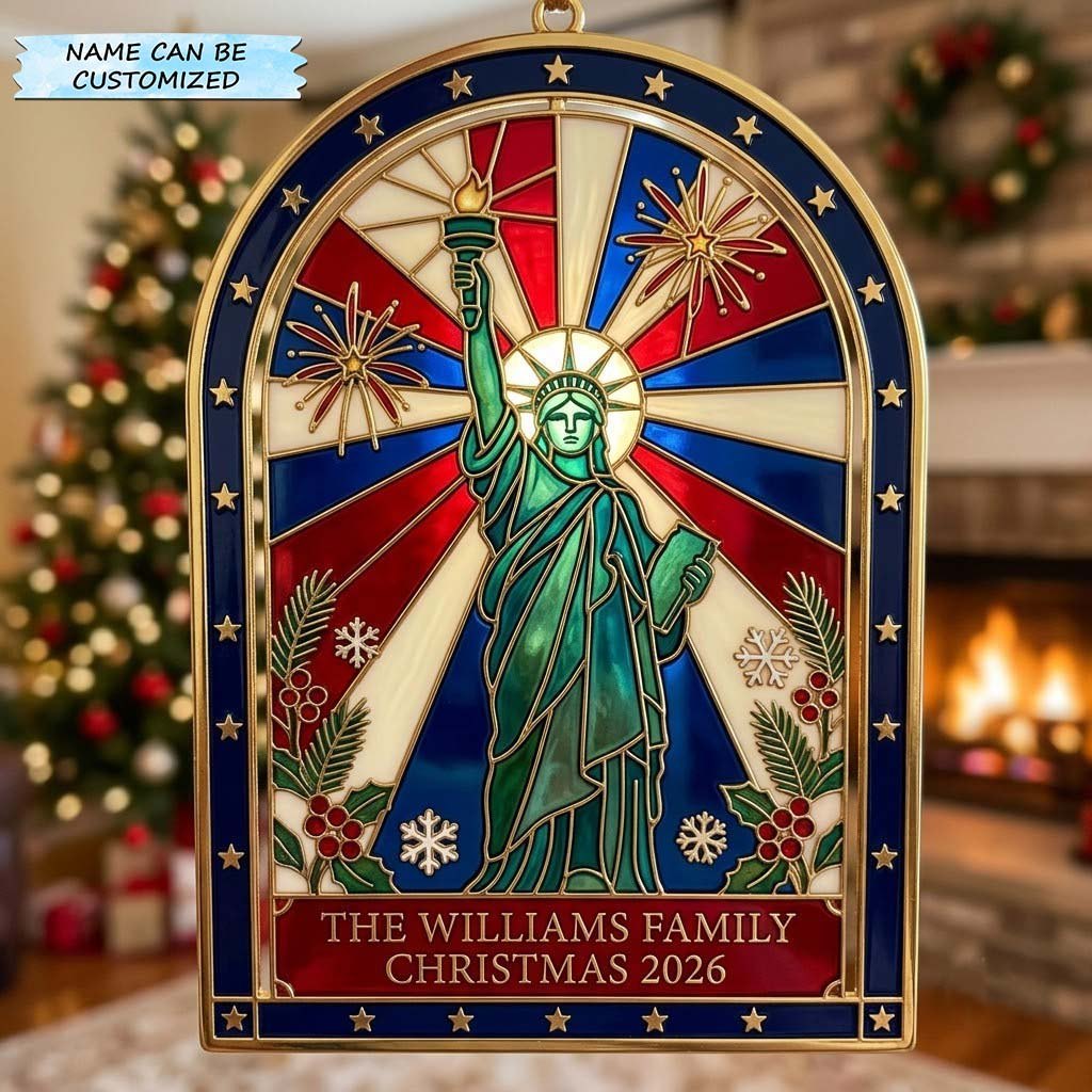 Statue of Liberty Christmas Medallion Christmas Ornament