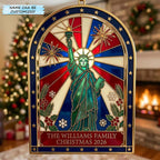 Statue of Liberty Christmas Medallion Christmas Ornament