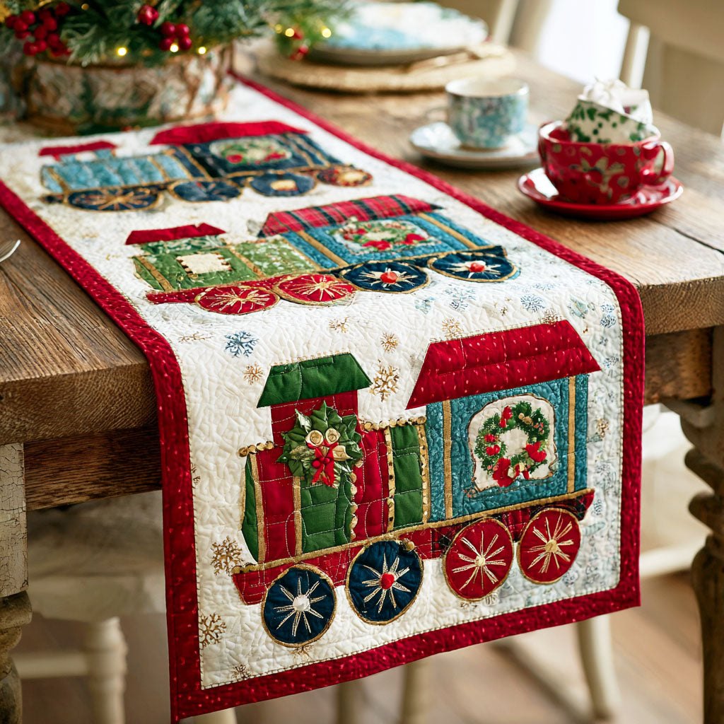 Steam Engine Holiday Table Runner