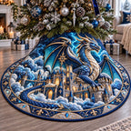 Storm Dragon Citadel Christmas Tree Skirt