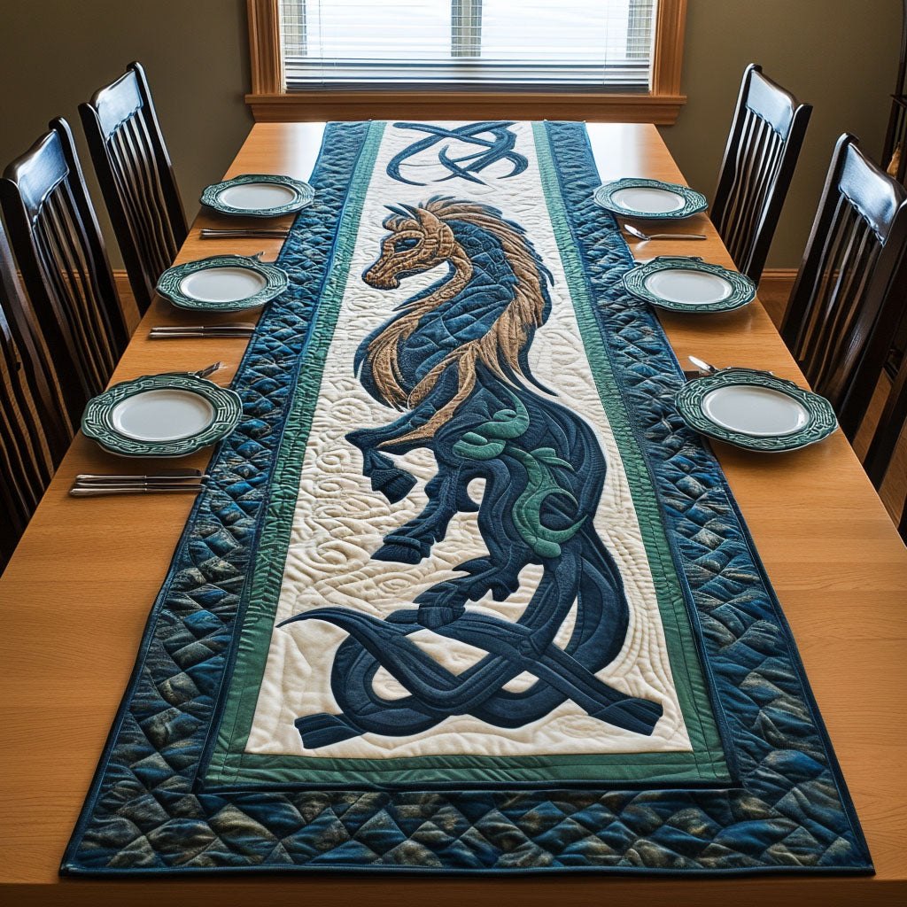 Celtic Horse on Cream Table Runner