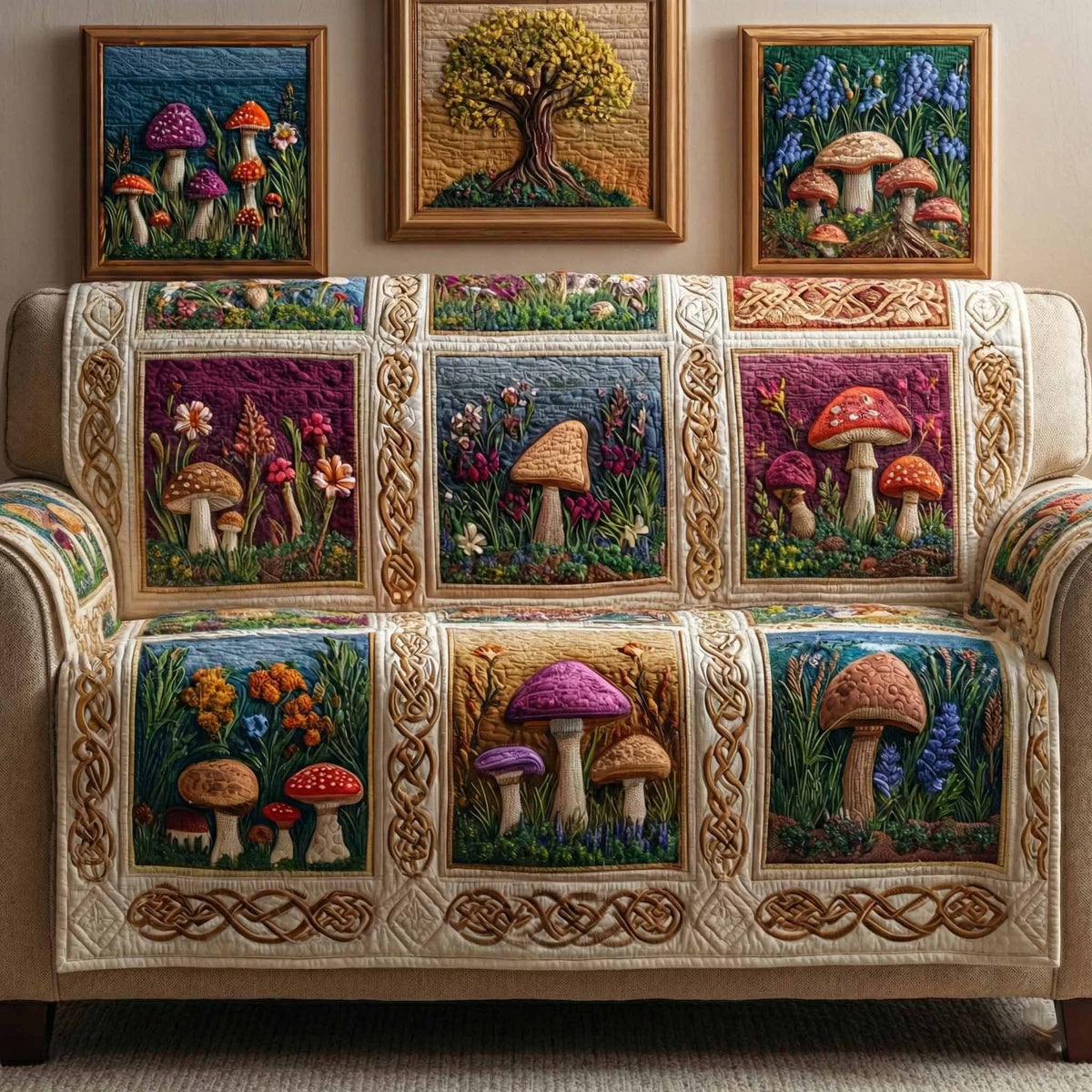 Storybook Shrooms Sofa Cover