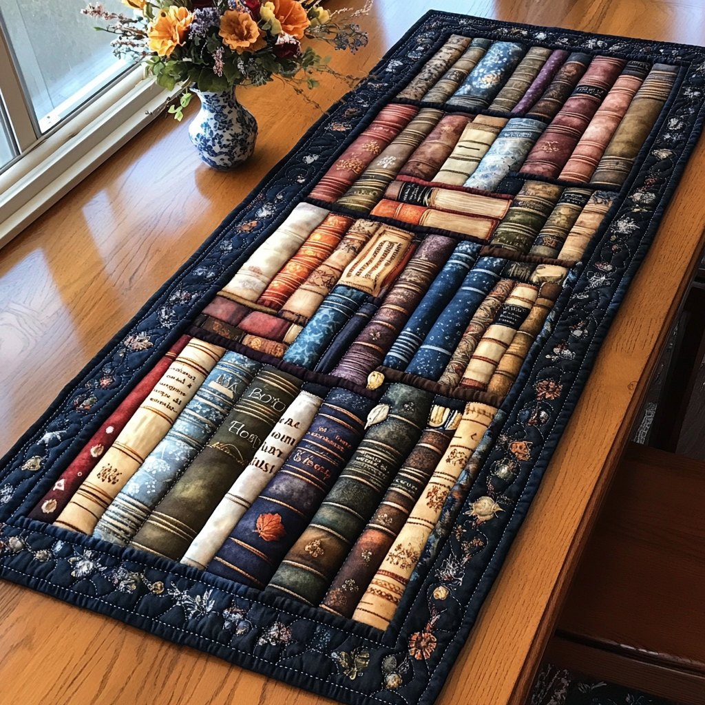 Stylish Bookshelf Table Runner