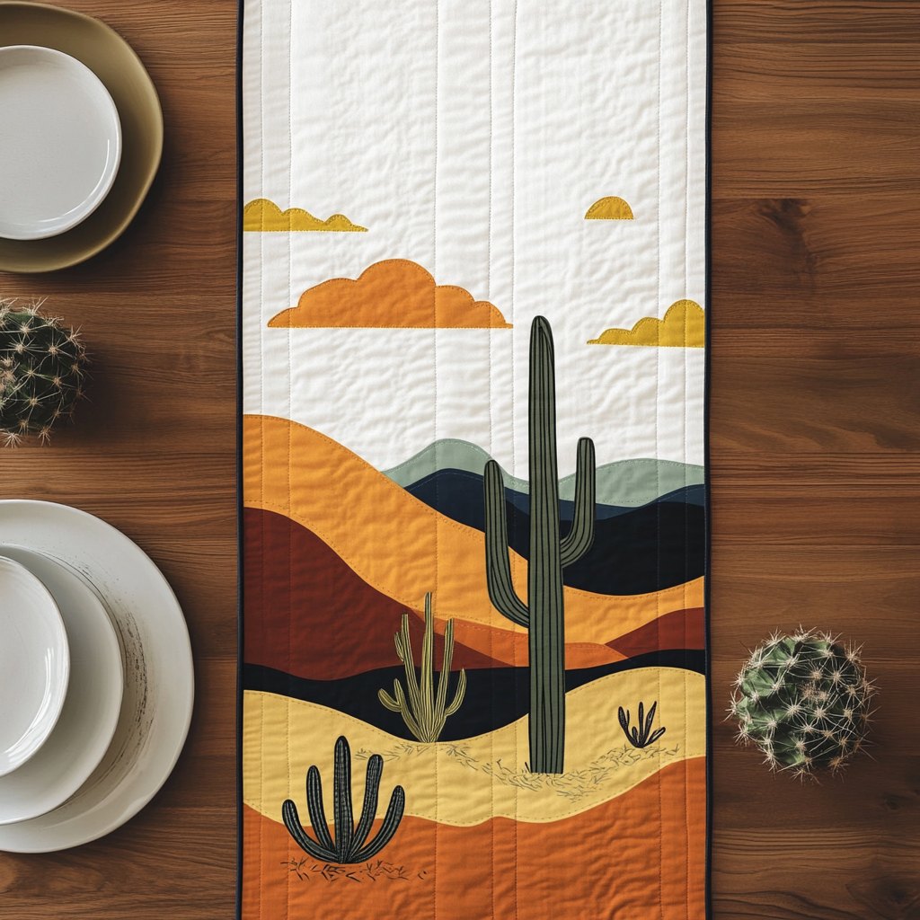 Succulent Charm Table Runner