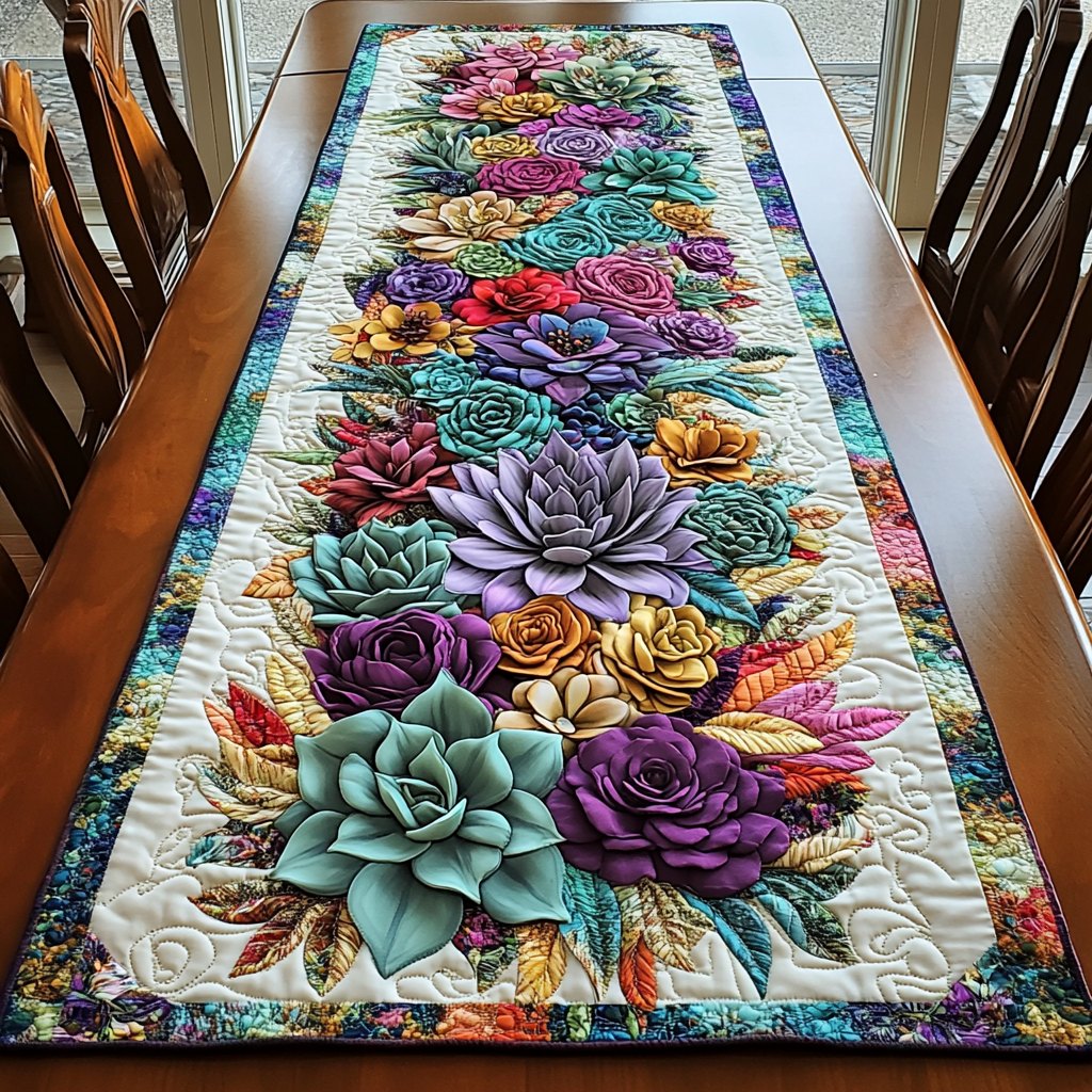 Succulent Dreams Table Runner
