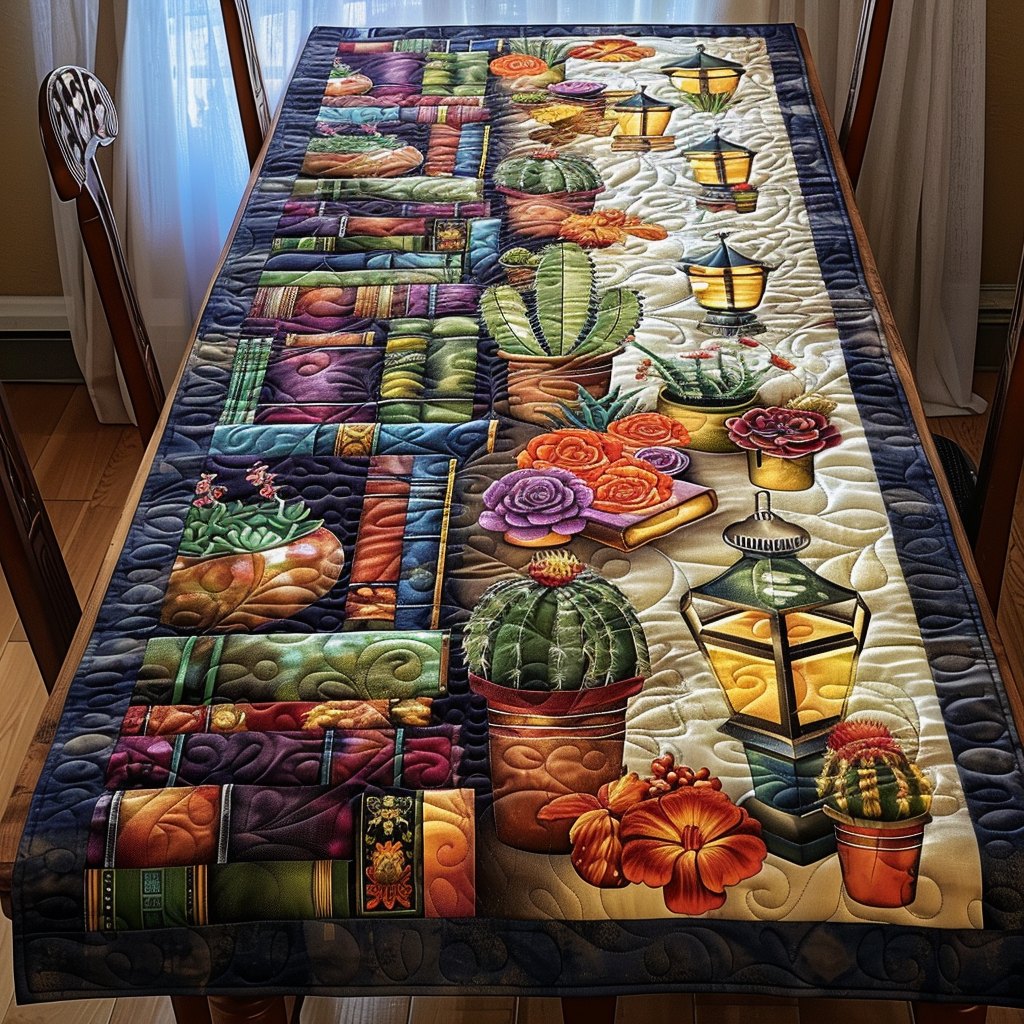 Succulent Stories Table Runner