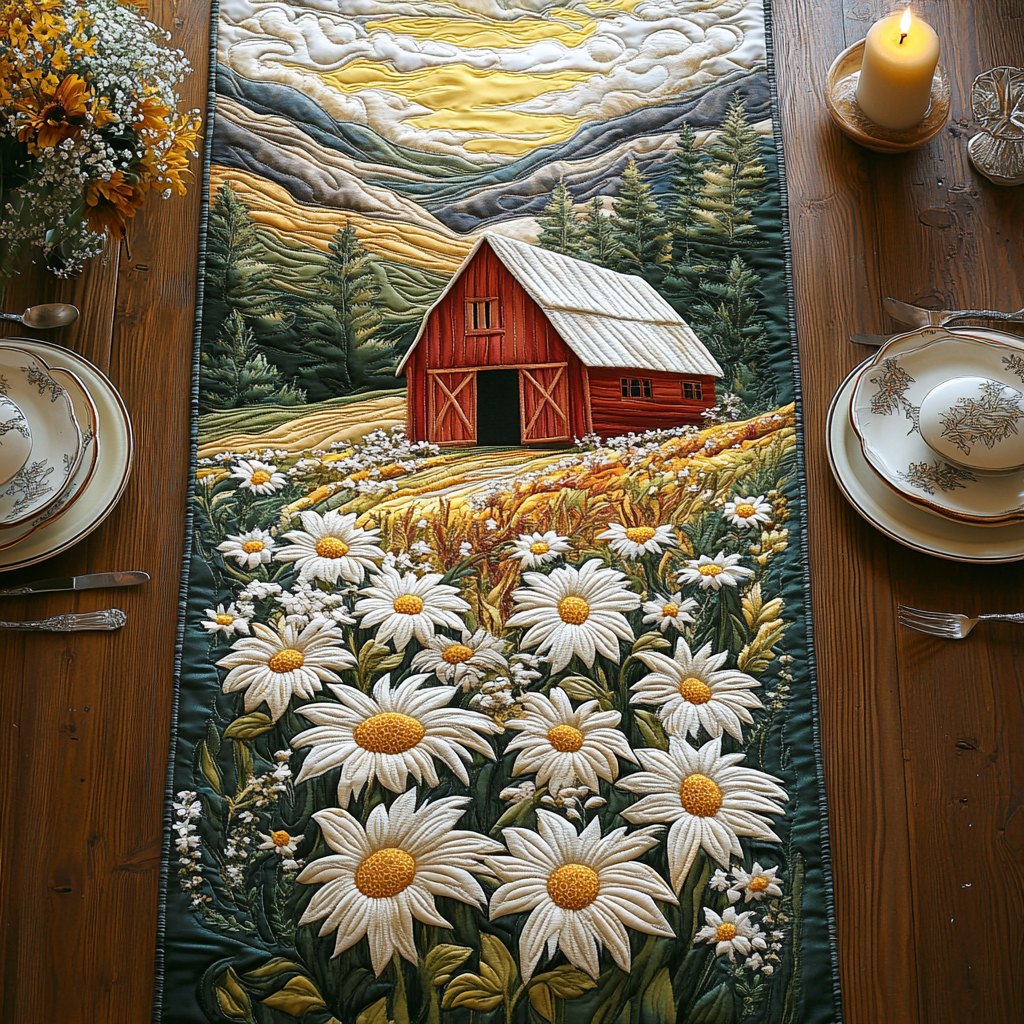 Summer Daisy Table Runner