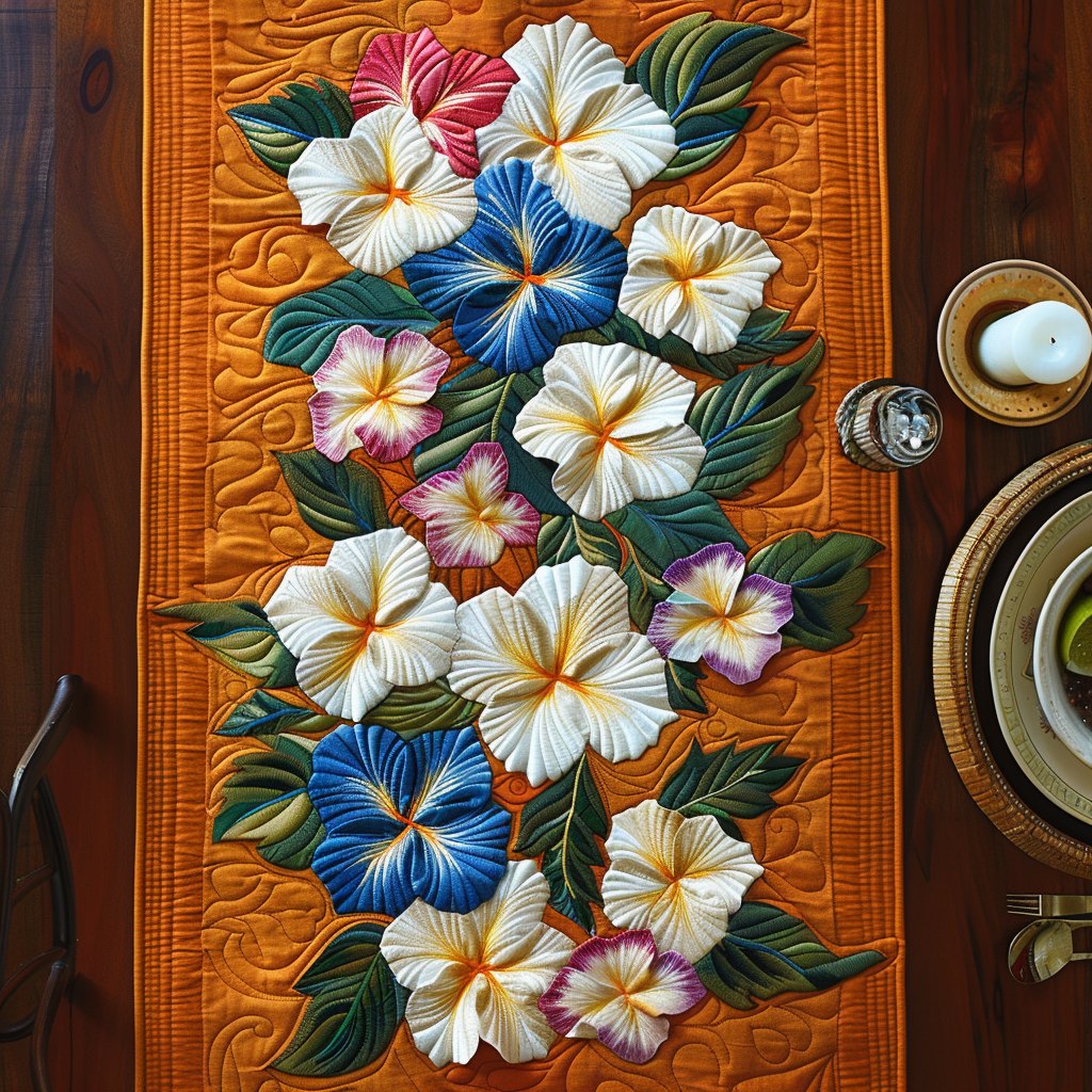 Summer Hibiscus Table Runner