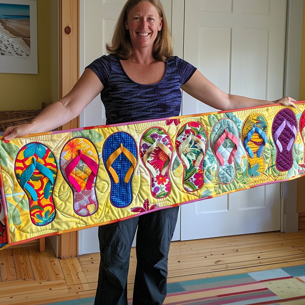 Summer Chill Flip Flop Table Runner